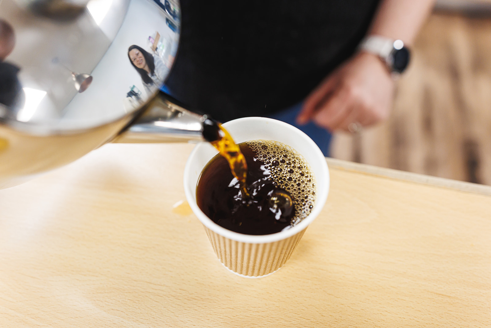 A cup of tea served after the service